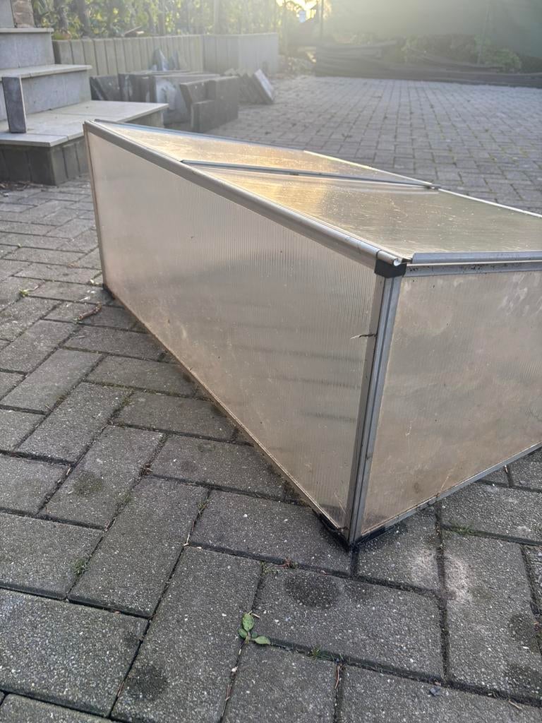 Mini serre 1 meter breed. Kunstof-alu 2 stuks, Tuin en Terras, Ophalen, Zo goed als nieuw