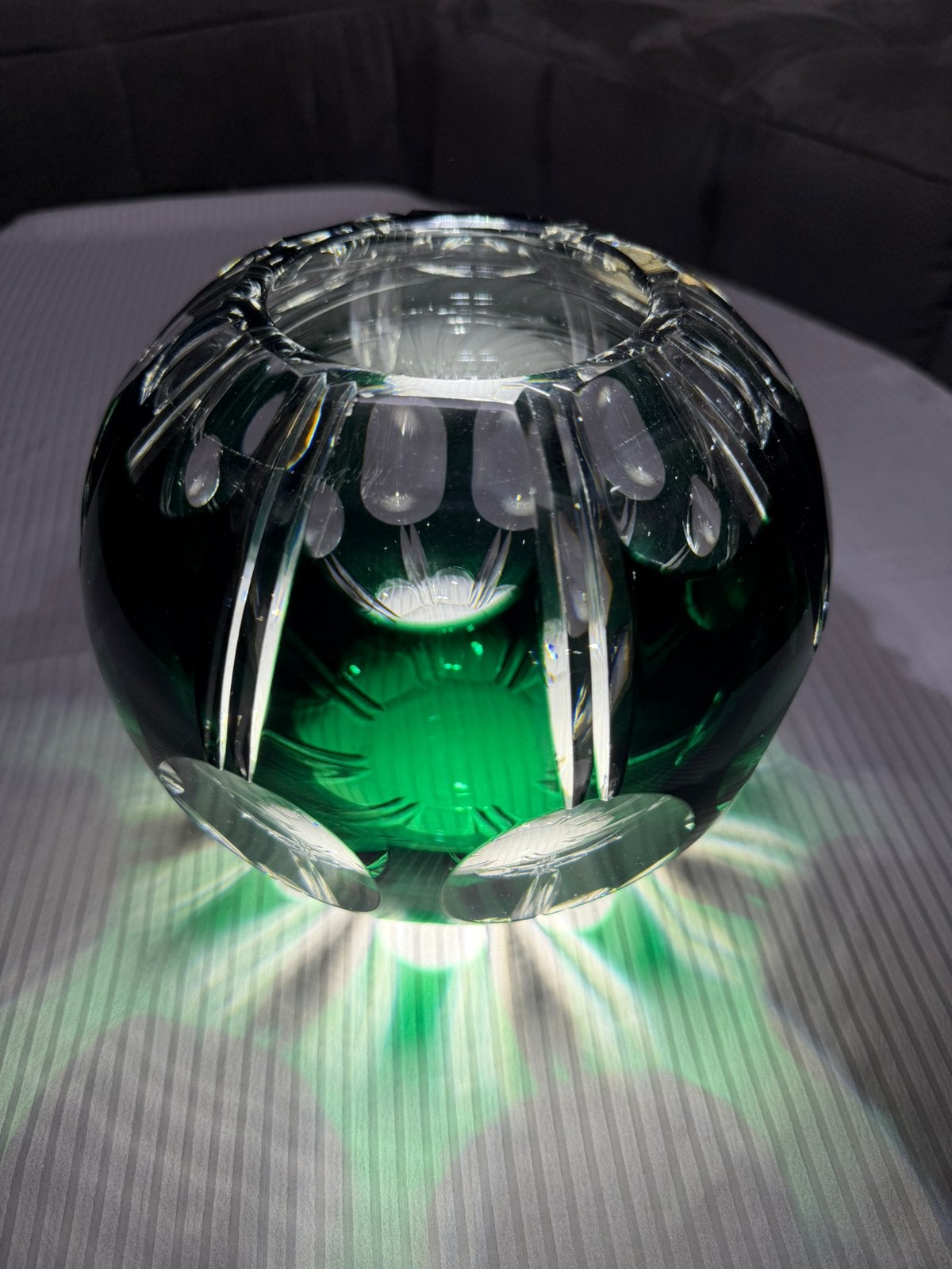 Val St. Lambert bolvaas Art-Deco, Antiek en Kunst, Antiek | Glaswerk en Kristal, Ophalen