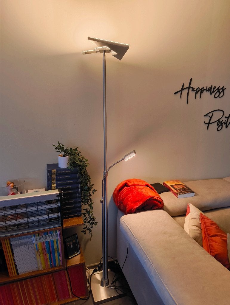 Staanlamp, Huis en Inrichting, Lampen | Vloerlampen, Ophalen, Zo goed als nieuw, Modern, 150 tot 200 cm