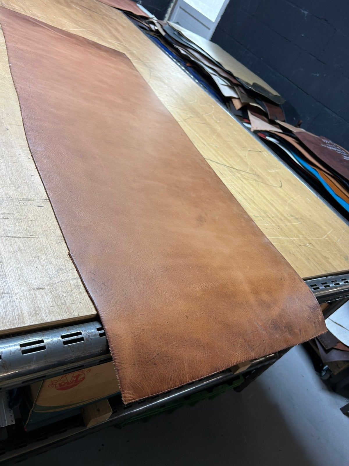 Cognac patina-vintage tuigleer 3,5 mm dikte soepel nr62, Ophalen of Verzenden