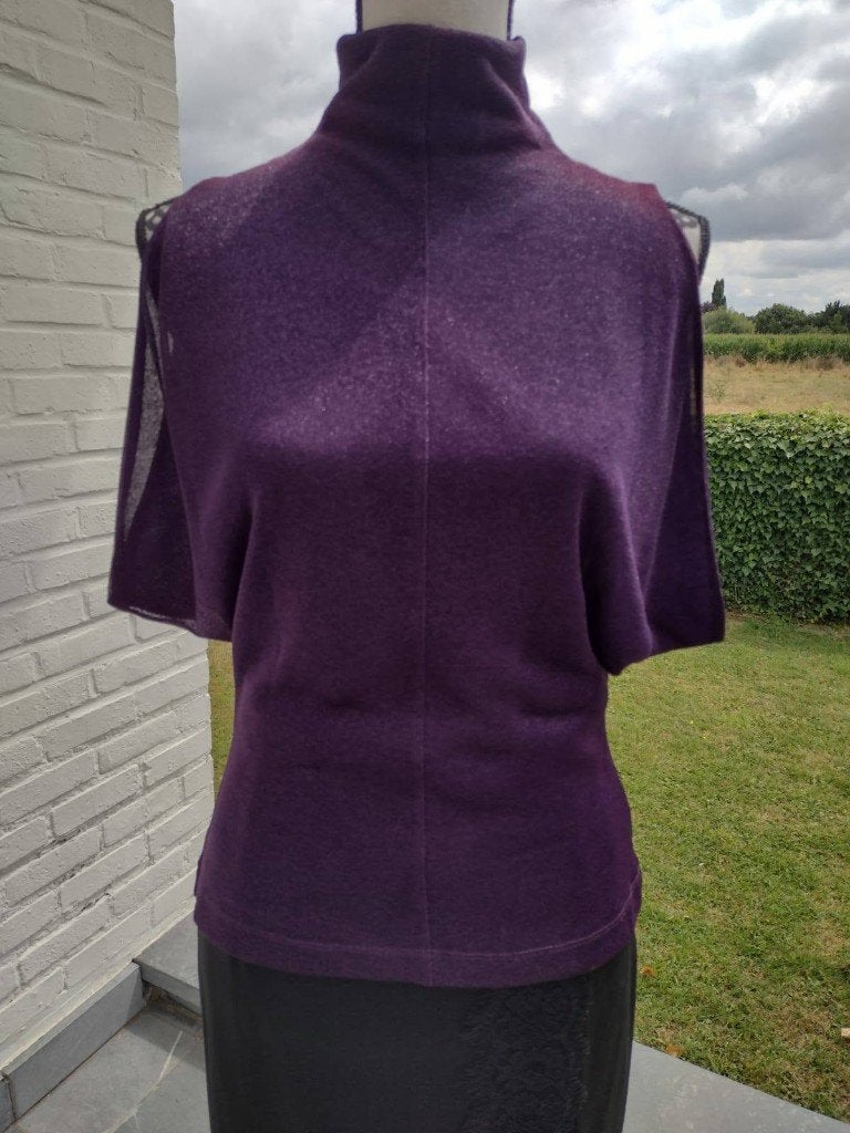 Vintage Plein Sud Y2K glitter top – Paars, Kleding | Dames, Maat 38/40 (M), Verzenden, Paars, Zonder mouw
