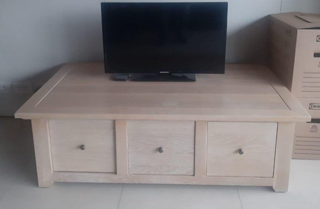 Mooie landelijke salontafel/tv meubel, Maison & Meubles, Tables | Tables de salon, 100 à 150 cm, Moins de 50 cm, Landelijk, Enlèvement