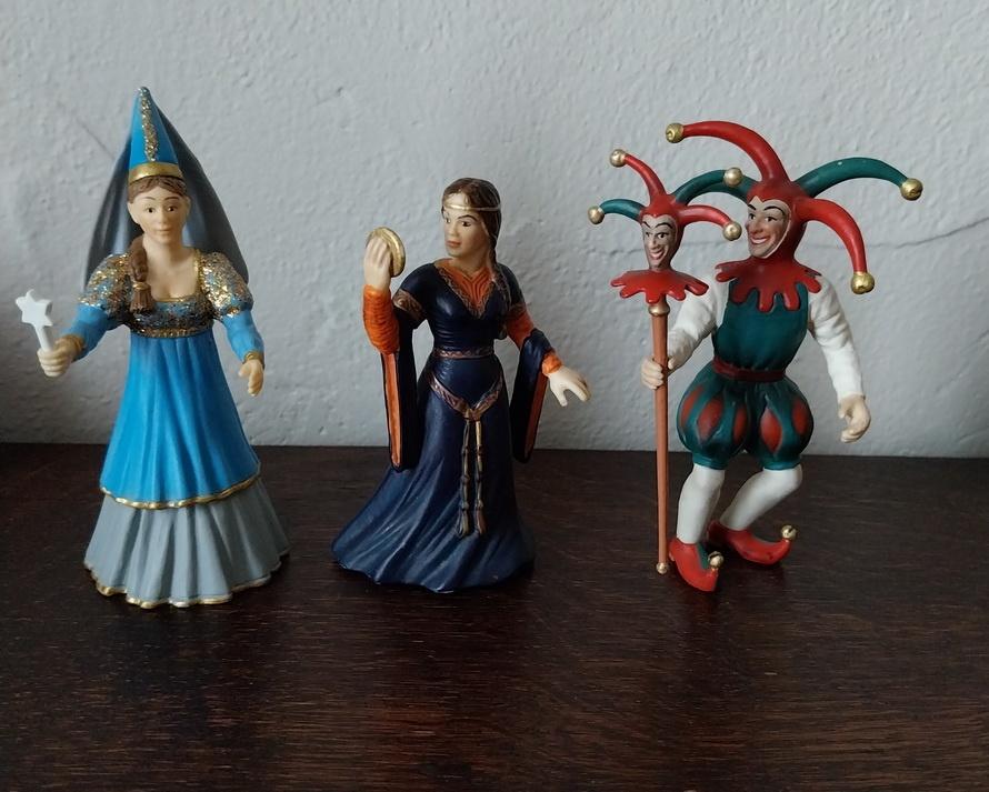 Schleich middeleeuwse figuren - 3 stuks, Ophalen of Verzenden, Zo goed als nieuw