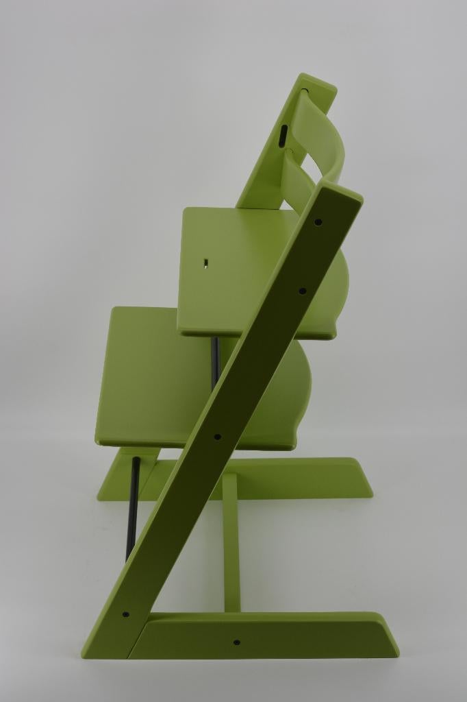 Stokke Tripp Trapp Lime Green — Modèle reconditionné, Envoi, Comme neuf, Chaise évolutive, Ceinture(s)