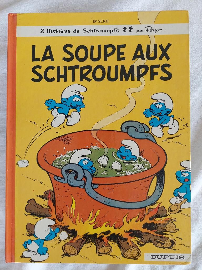 Schtroumpfs T.10 La soupe aux Schtroumpfs (eo) - Etat moyen, Une BD, Enlèvement ou Envoi, Utilisé