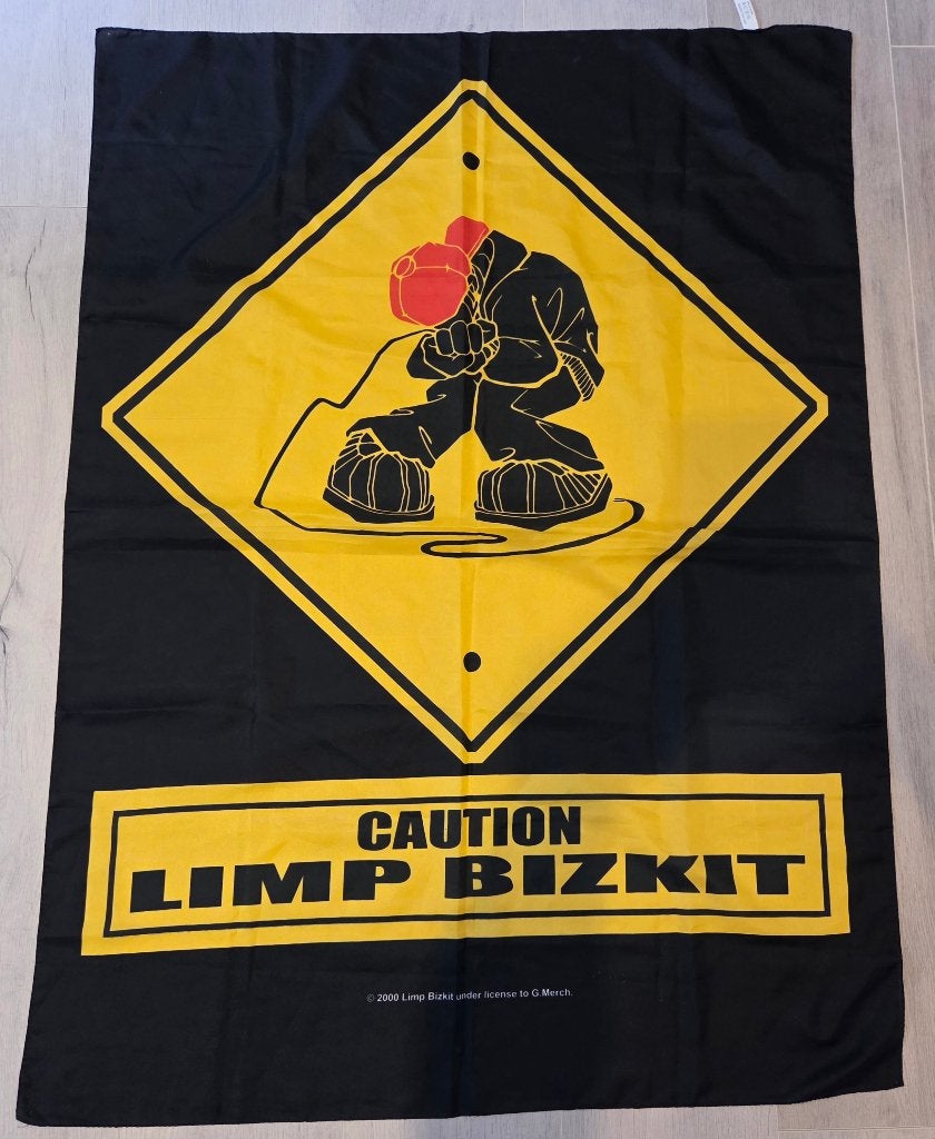 Vintage Limp Bizkit flag tapestry 2000 – Official G.Merch, Ophalen of Verzenden, Zo goed als nieuw, Poster, Artwork of Schilderij