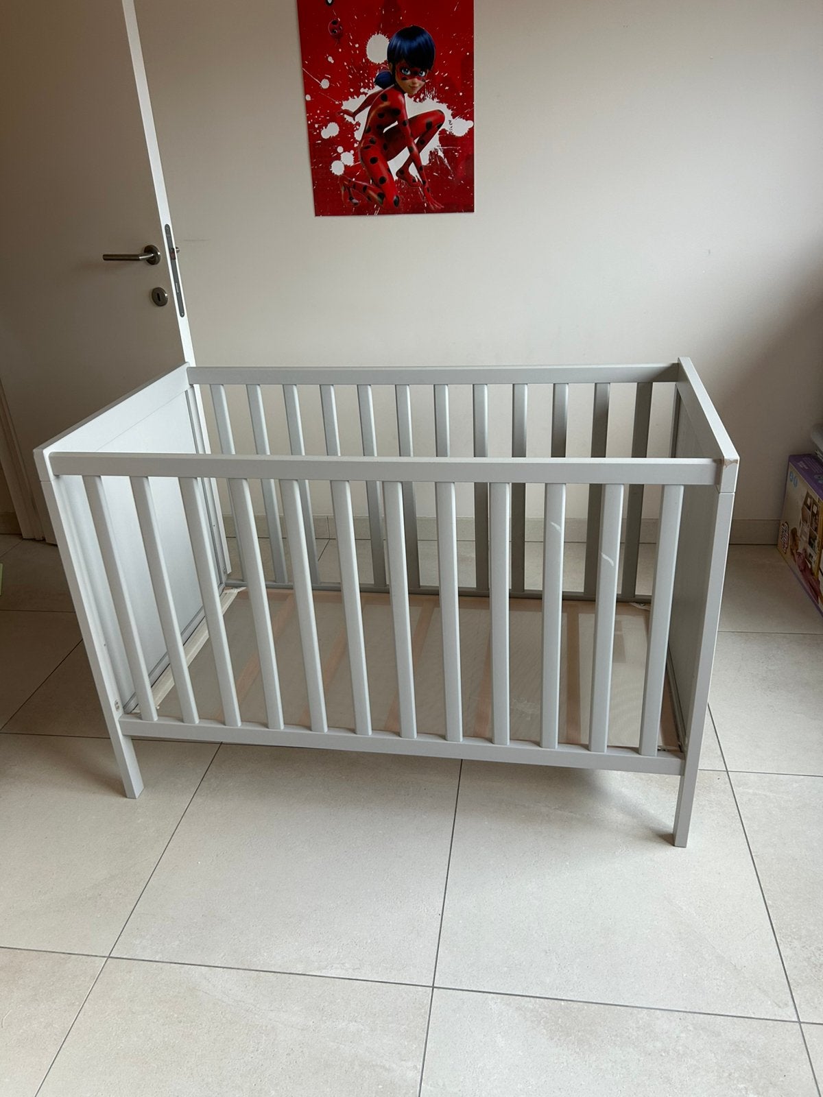 Lit 60 x 120 cm, drap-housse, 2 draps et 12 draps, Enlèvement, Utilisé