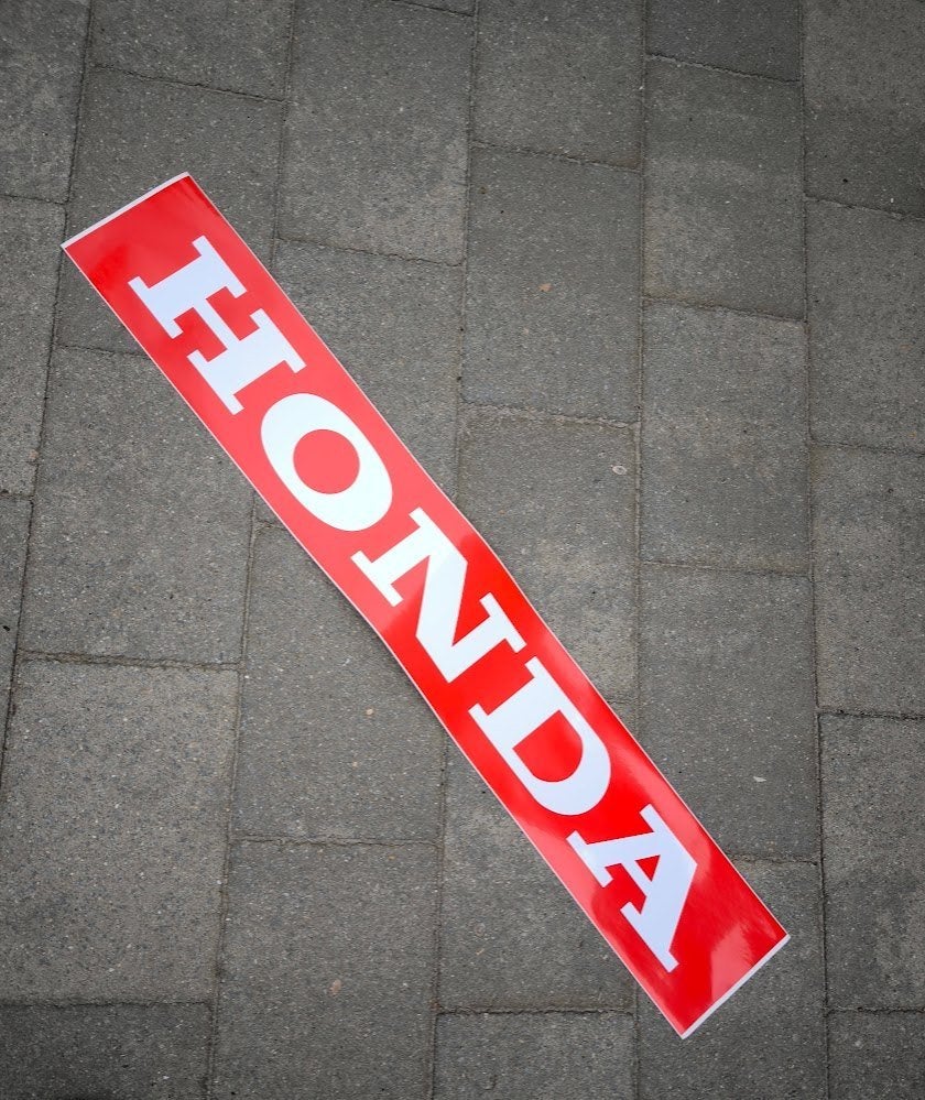 Grote vintage Honda sticker 99 cm x 15 cm. nieuw, Ophalen of Verzenden, Zo goed als nieuw, Auto of Motor