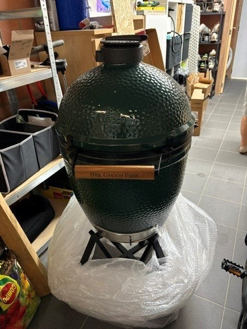 Big Green Egg Large + Onderstel (Nooit gebruikt!), Tuin en Terras, Ophalen, Nieuw, Big Green Egg