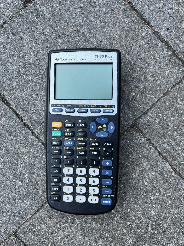 Grafisch rekentoestel TI 83 plus silver edition, Ophalen, Gebruikt