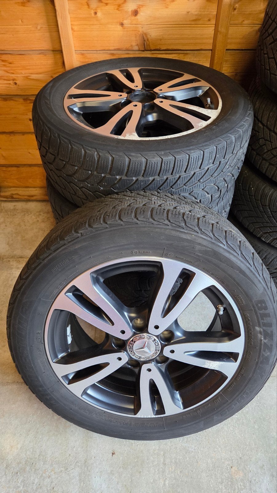 Jantes/jantes/pneus Mercedes, Pneus et Jantes, 16 pouces, Véhicule de tourisme, 205 mm
