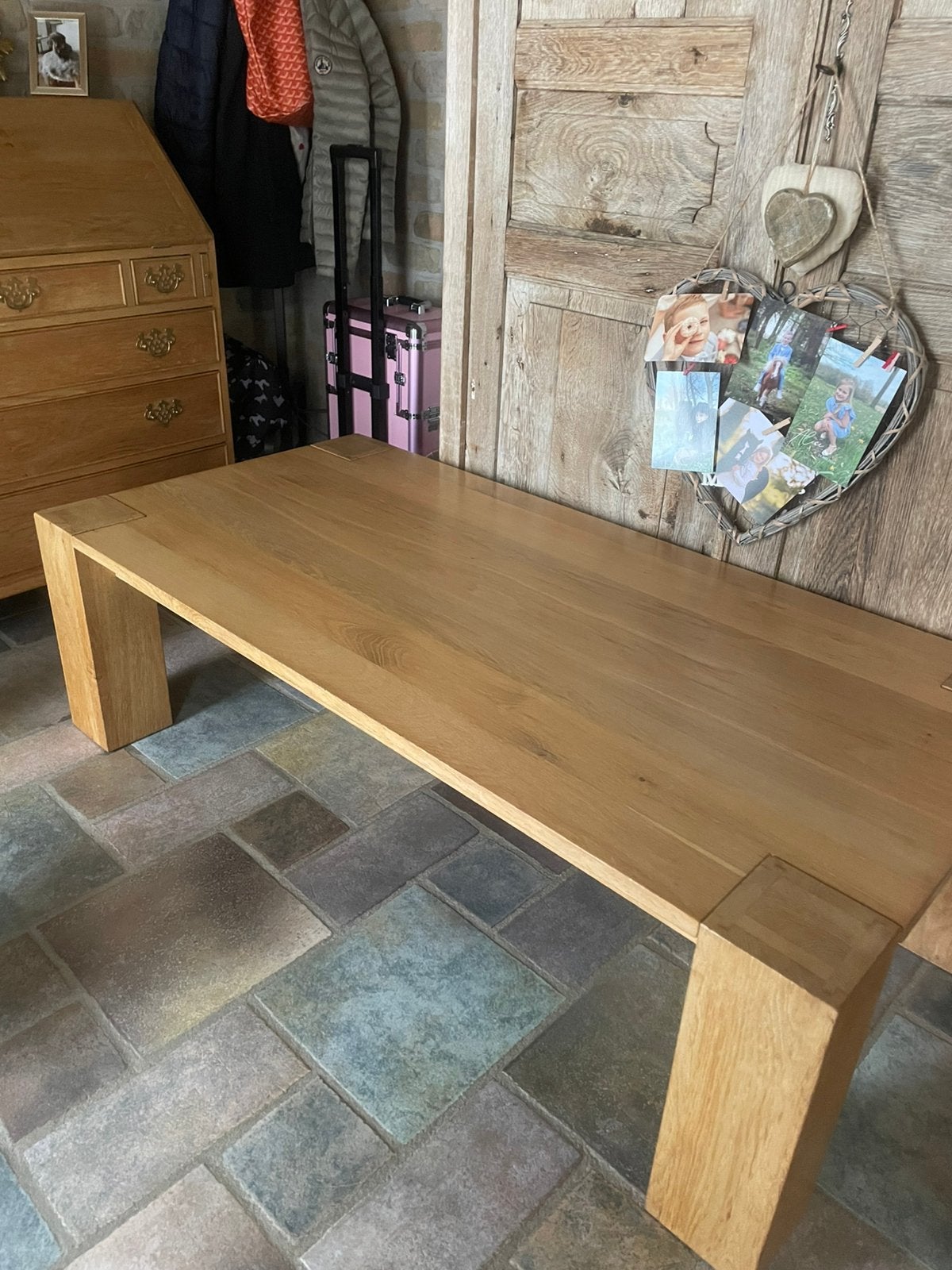 Houten,Eiken salontafel, Ophalen, Zo goed als nieuw