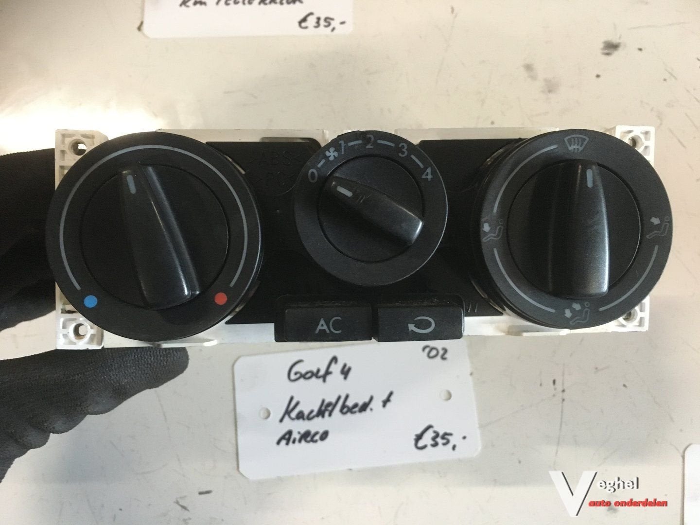 Vw Golf4 2002 Kachelbedieningspaneel met airco, Gebruikt, -, -, Ophalen of Verzenden