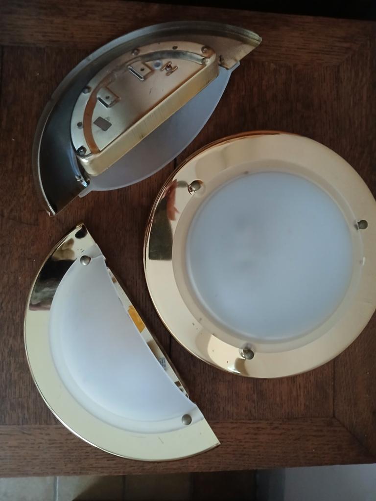 Messing muur en plafondlampen, Ophalen, Zo goed als nieuw
