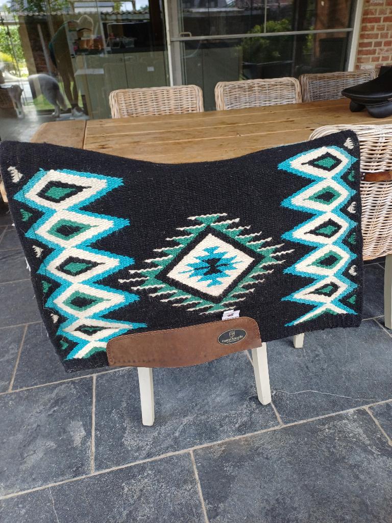 CSF westernpad "Sol de oaxaca" (anatomisch) zwart/turquoise, Animaux & Accessoires, Chevaux & Poneys | Couvertures & Couvre-reins