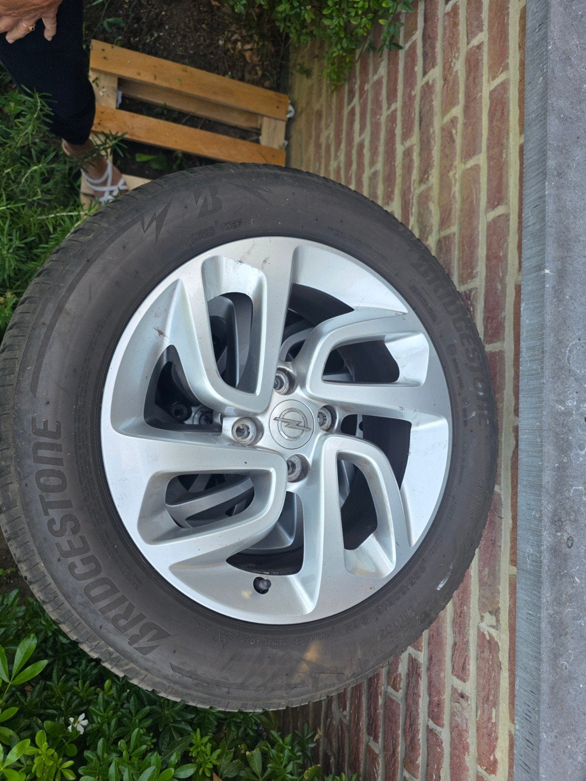 Jantes origine opel crossland montée en pneu hiver 205/60 r1, Enlèvement, Jante(s)