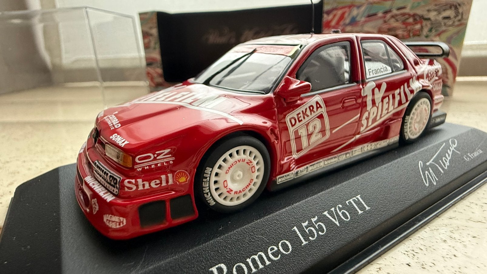 Alfa Romeo 155 V6 TI DTM 1994 Francia, Ophalen of Verzenden, Zo goed als nieuw, Auto, MiniChamps