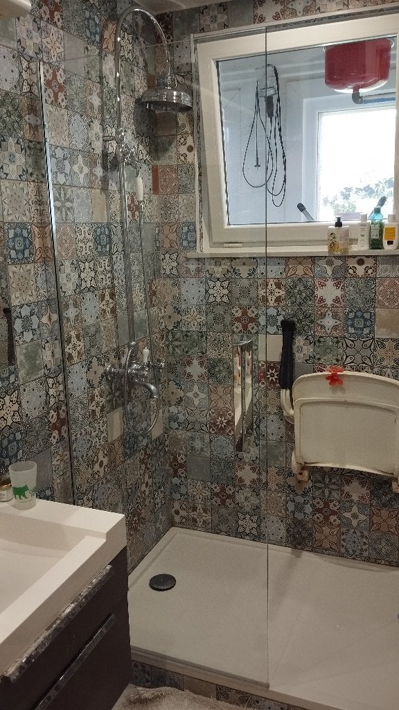 Douchewand, Doe-het-zelf en Bouw, Sanitair, Ophalen, Zo goed als nieuw, Glas, Douche
