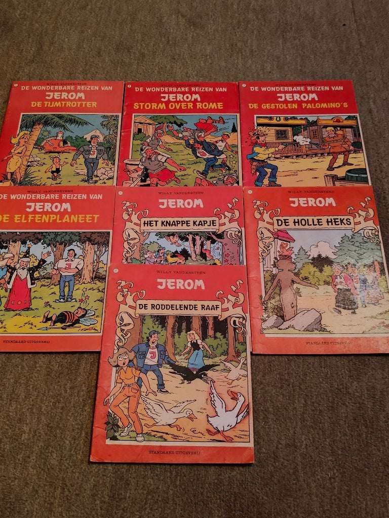 Verzameling strips Jerom Willy Vandersteen Rode reeks, Boeken, Meerdere stripboeken, Ophalen of Verzenden, Gelezen, Willy Vandersteen