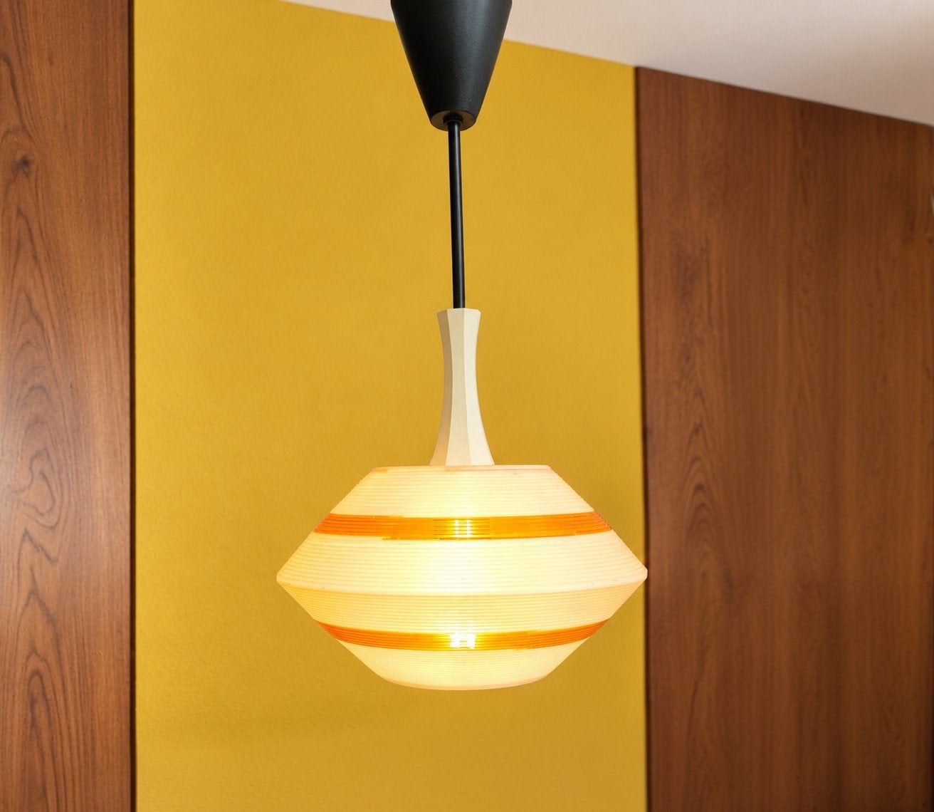 Rotaflex Lampe suspension vintage 1960, Enlèvement ou Envoi, Vintage, Comme neuf, Synthétique