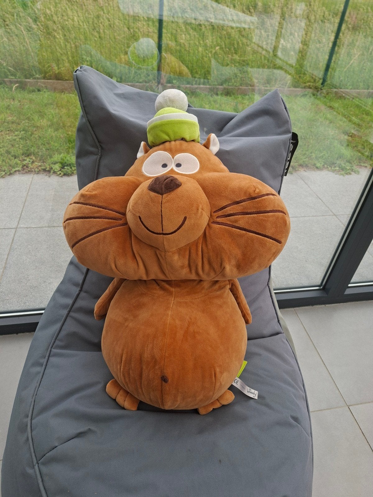 Boris bever (Woody) XL, Kinderen en Baby's, Speelgoed | Knuffels en Pluche, Ophalen, Zo goed als nieuw, Bruin, Overige typen