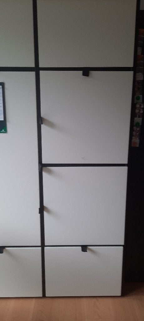 Wit/zwarte kast, Ophalen, Overige materialen, Gebruikt, 100 tot 150 cm