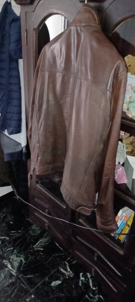 Jas man, Bruin, Maat 46/48 (XL) of groter, Gedragen, Ophalen