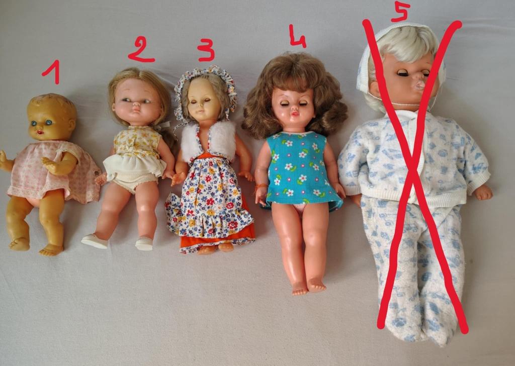 4 vintage poppen eind jaren 60/ begin 70, Verzamelen, Ophalen of Verzenden, Pop
