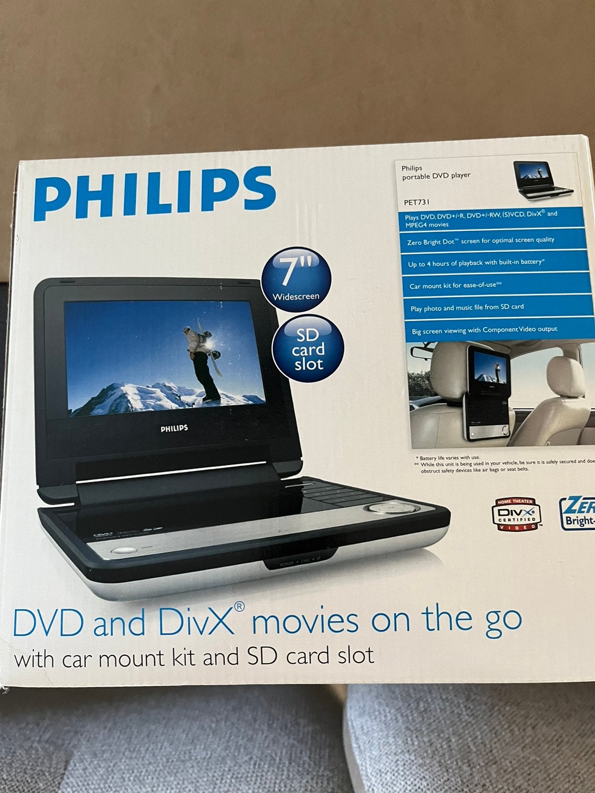 Philips dvd en DivX speler, TV, Hi-fi & Vidéo, Enlèvement, Comme neuf, Philips