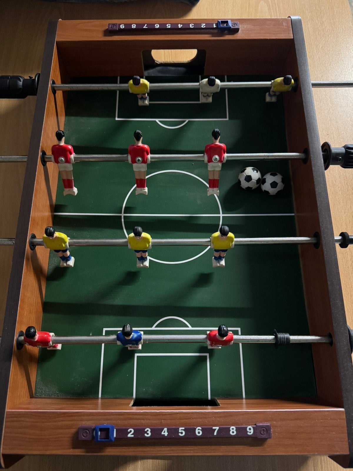 Mini tafelvoetbaltafel – inclusief 2 balletjes, Ophalen, Zo goed als nieuw
