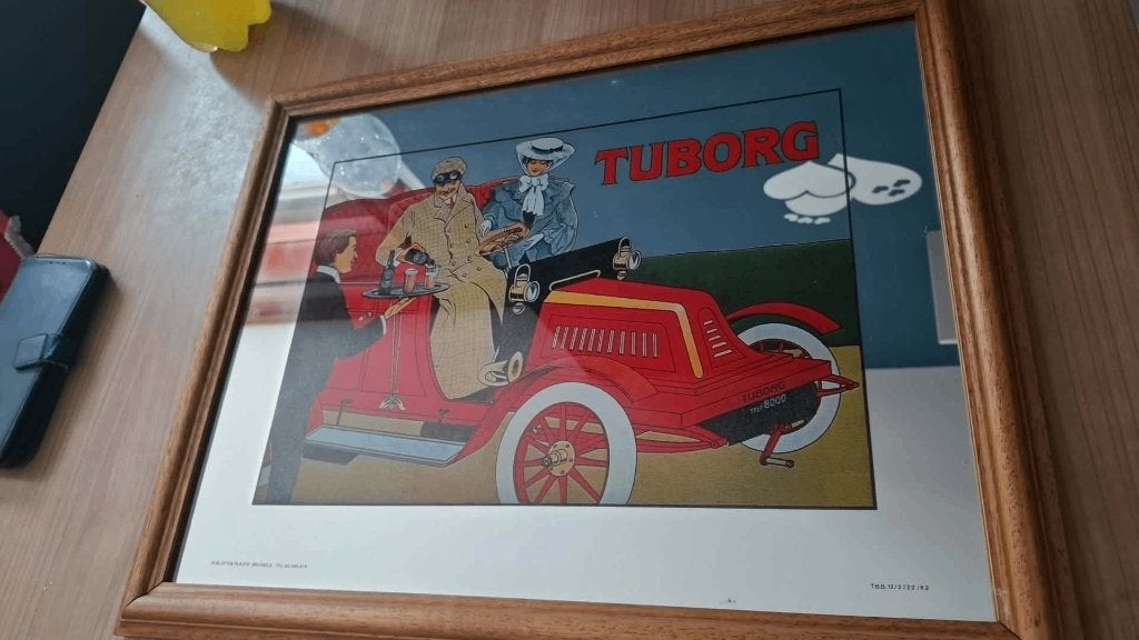 Spiegel 1982 van Tuborg, Verzamelen, Biermerken, Ophalen of Verzenden, Zo goed als nieuw, Reclamebord, Plaat of Schild, Overige merken