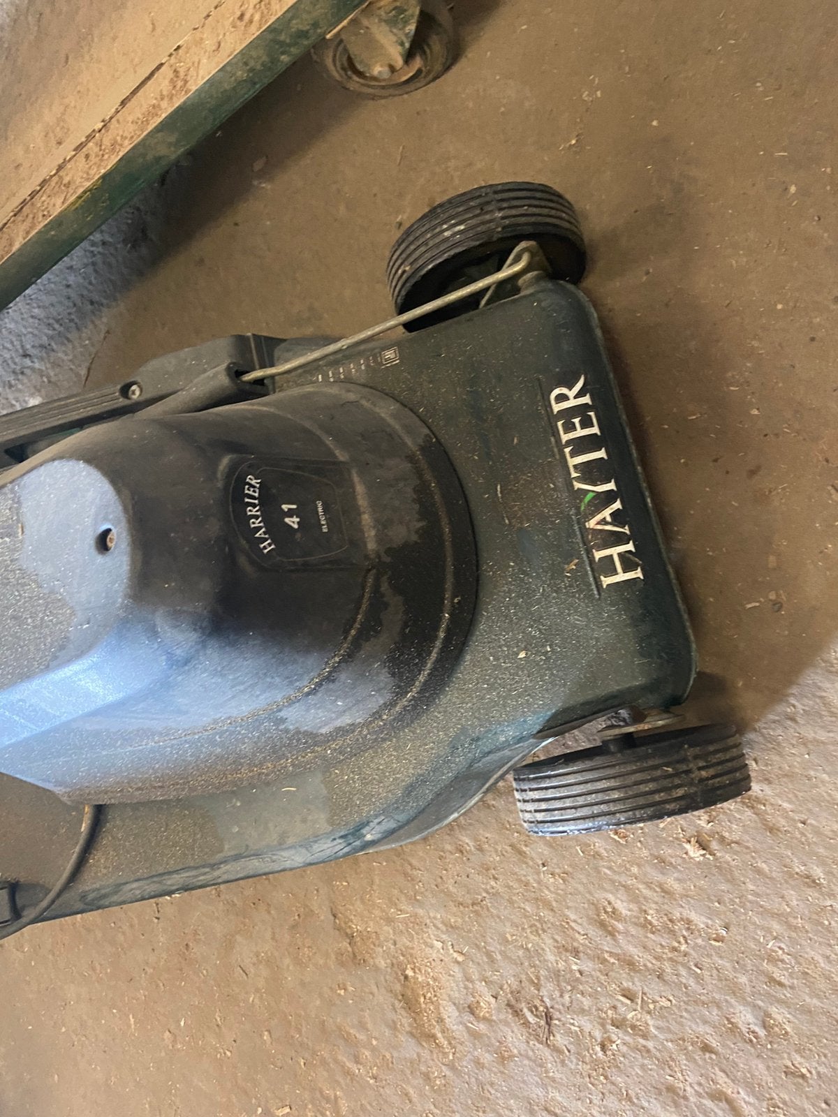 Elektrische grasmachine Hayer, Ophalen, Cirkelmaaier, Gebruikt, Elektrische grasmaaier
