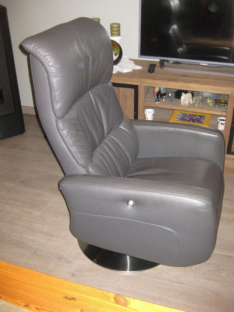 Lederen relaxzetel, Ophalen, Zo goed als nieuw, Leer