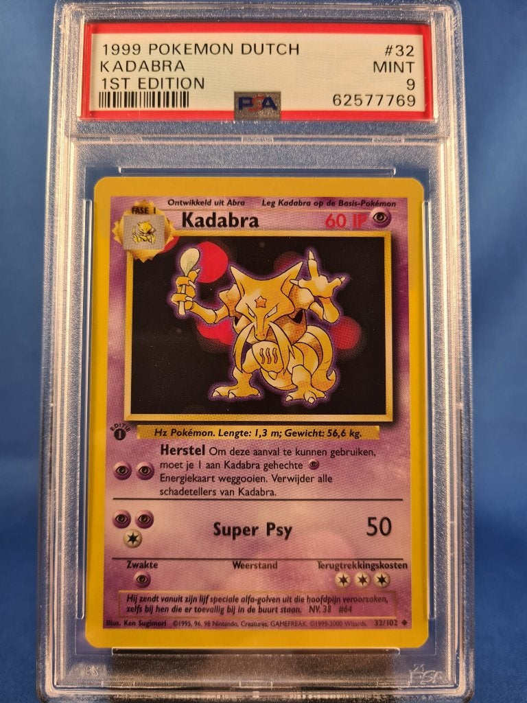 Kadabra 32/102 - Base (1st edition) (PSA 9) (NL), Hobby & Loisirs créatifs, Jeux de cartes à collectionner | Pokémon, Utilisé