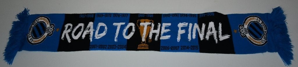 Club Brugge/Shawl/Parcours vers la finale/Coupe - palmarès, Envoi, Comme neuf, Fanion ou Écharpe