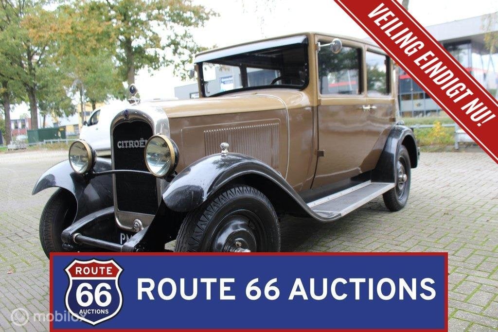 Citroën AC4 | 1929 | Route 66 Auctions, Auto's, Oldtimers, Citroën, Zwart, Bedrijf, Handgeschakeld
