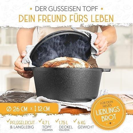 Broodpan van gietijzer | GRATIS LEVERING, Verzenden, -, Nieuw, -