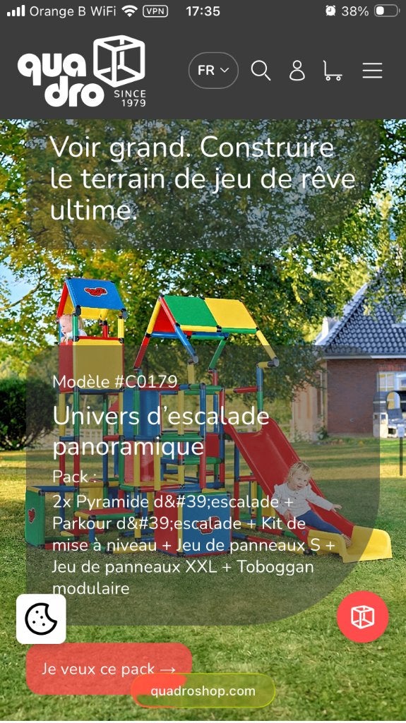 Jeux Quadro, Ophalen, Gebruikt, Glijbaan, Aanbouwonderdeel