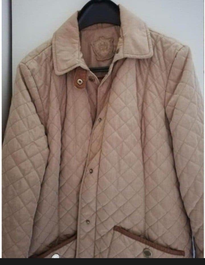 Massimo Dutti gewatteerde jas. Als nieuw!, Massimo Dutti, Beige, Maat 42/44 (L), Ophalen of Verzenden