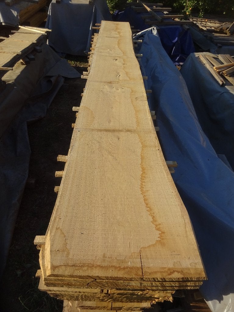 Plateau en chêne +- 2,7 x 47 à 60 x 410 centimètres, Neuf, Planche, 300 cm ou plus, Chêne