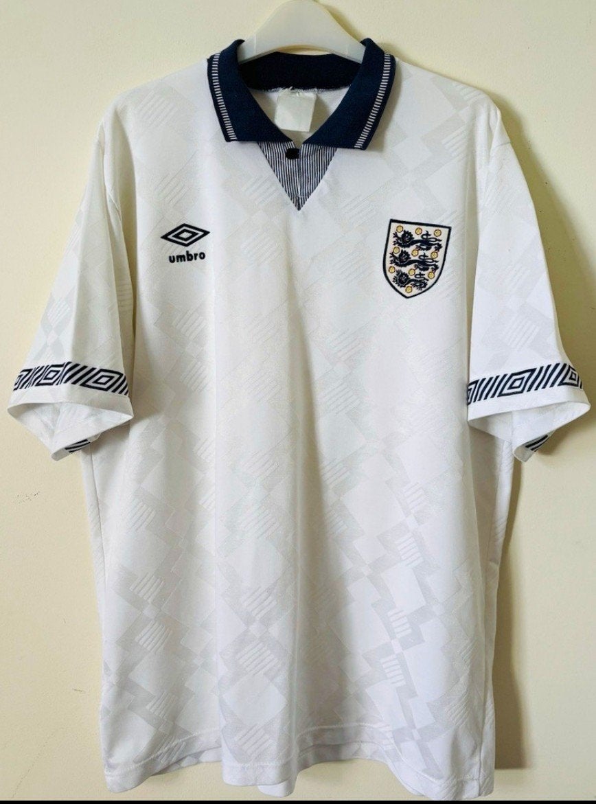 Engeland Voetbal Thuisshirt Origineel WorldCup 1990, Ophalen of Verzenden