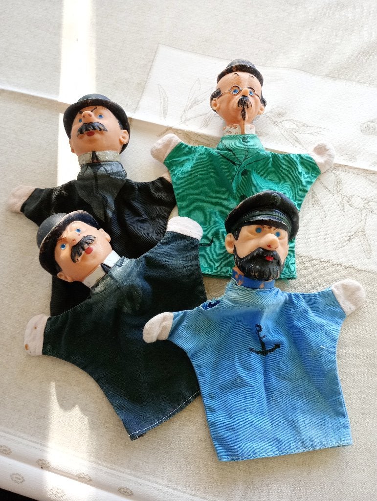 Oude poppenkastpoppen Kuifje, Verzamelen, Ophalen of Verzenden, Kuifje, Gebruikt, Overige typen