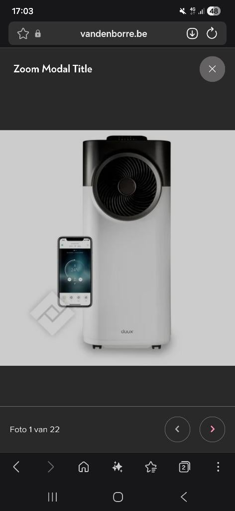 Mobiele airco, Elektronische apparatuur, Ophalen, Energieklasse A of zuiniger, 3 snelheden of meer, Zo goed als nieuw
