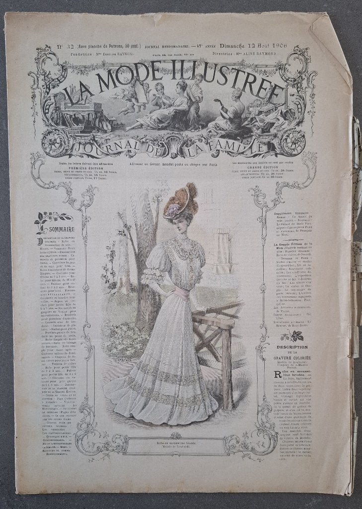 Exemplaar nummer 32 van  La Mode Illustrée, uit 1906, Boeken, Ophalen of Verzenden, Gelezen, Damesbladen