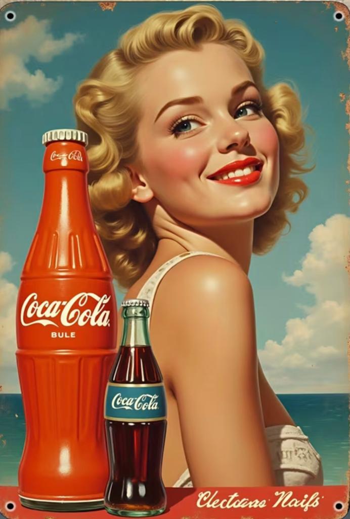 Metalen reclamebord Coca Cola 4 - retro vintage mancave, Verzamelen, Ophalen of Verzenden, Nieuw, Reclamebord