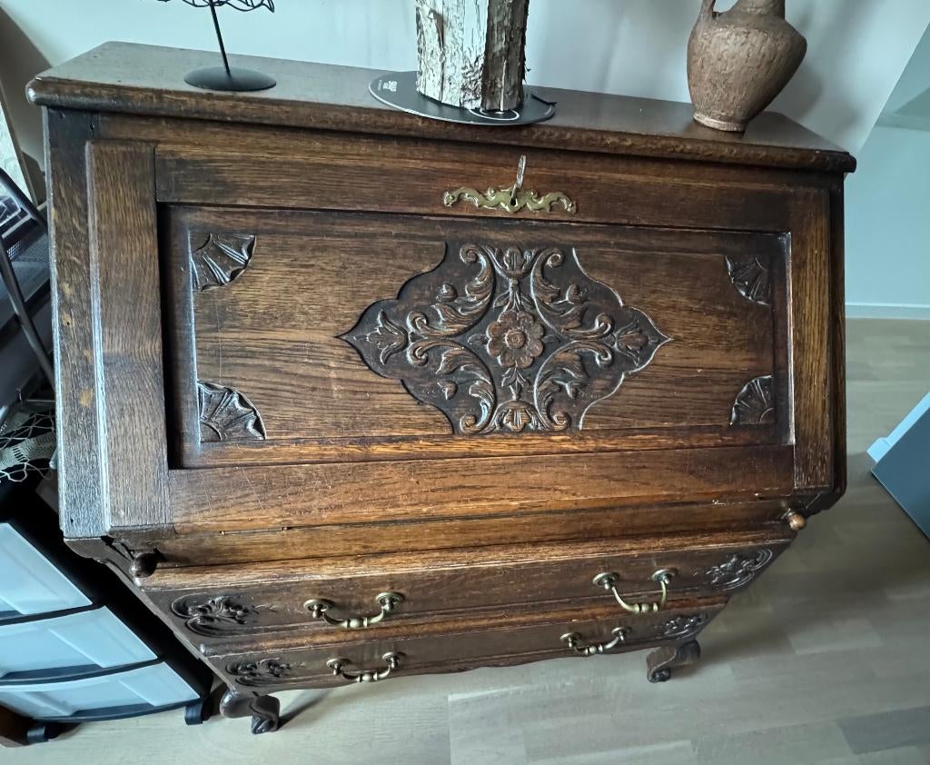secretaire vintage, Huis en Inrichting, Kasten | Secretaires, Ophalen, Gebruikt