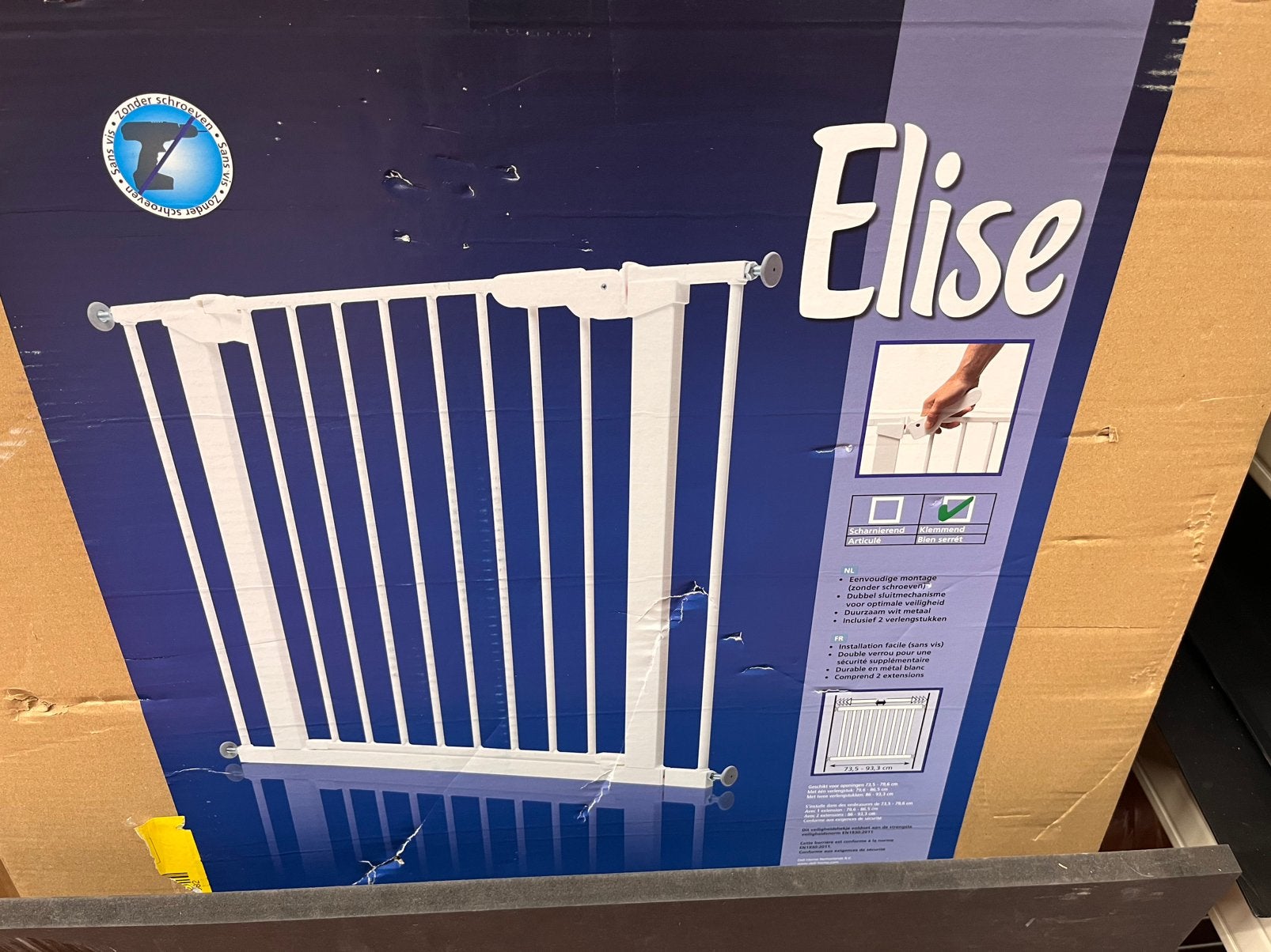 Traphekje, Kinderen en Baby's, Traphekjes, Ophalen, Zo goed als nieuw, Aluminium, Klemhekje