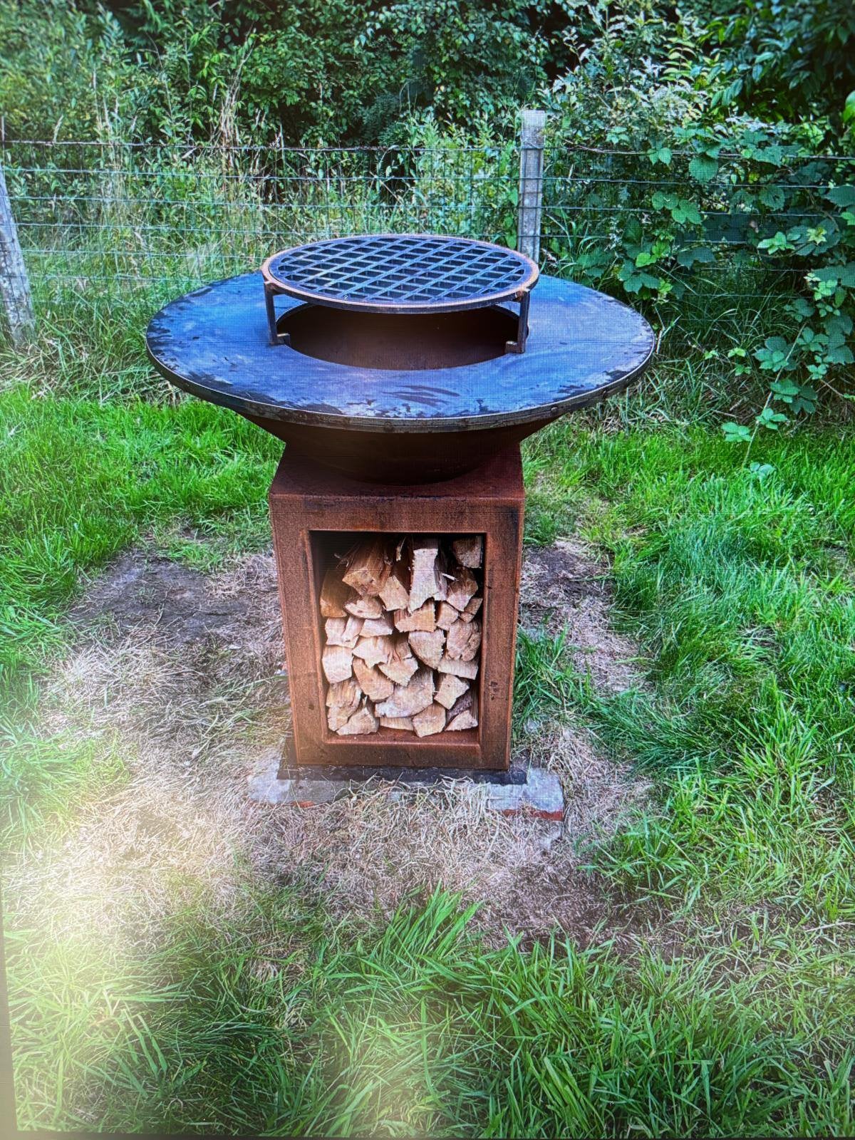 BBQ vuurschaal Cortenstaal, Tuin en Terras, Ophalen, Gebruikt