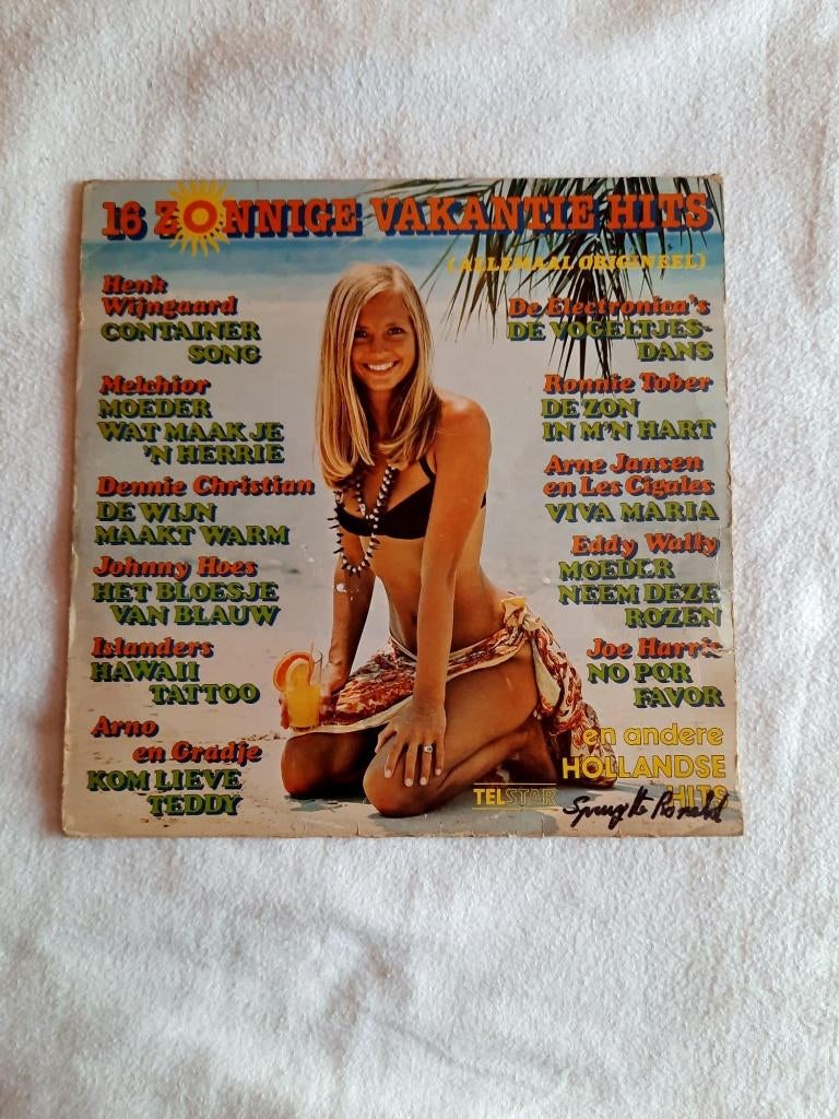 16 Zonnige Vakantie Hits, CD & DVD, Vinyles | Compilations, Utilisé, Avec pochette intérieure, En néerlandais, 12 pouces, Enlèvement