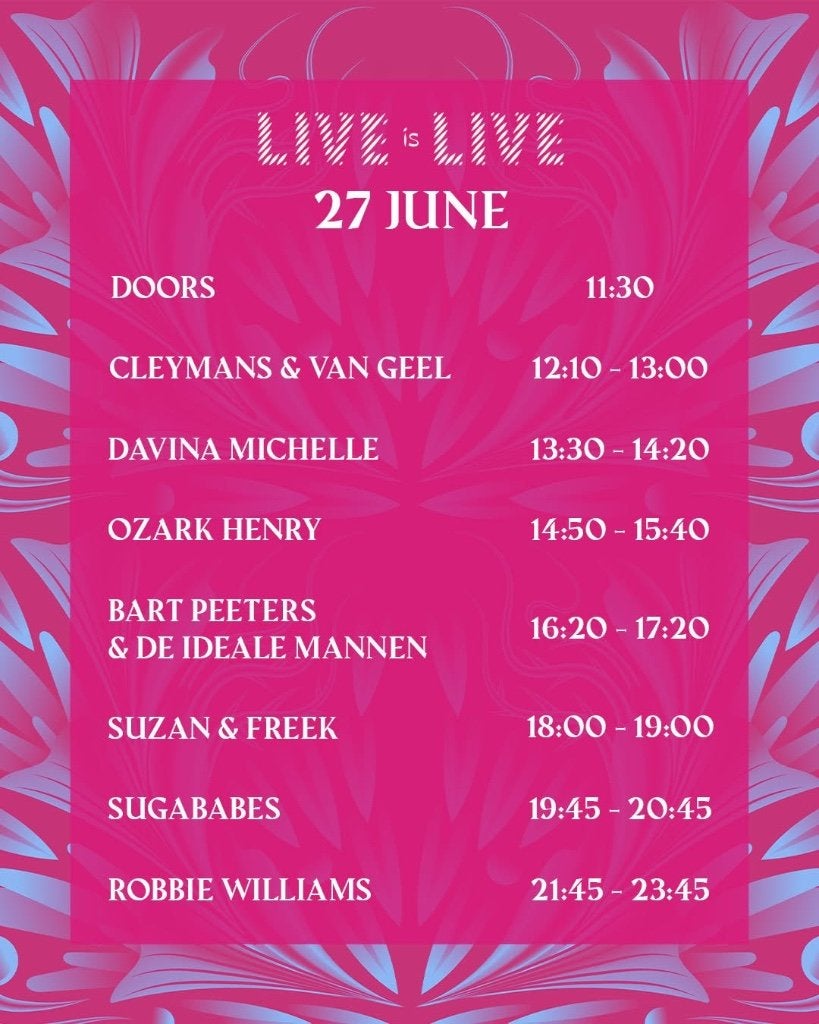 Duoticket live is live met Robbie Williams, Diversen, Ophalen
